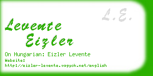 levente eizler business card